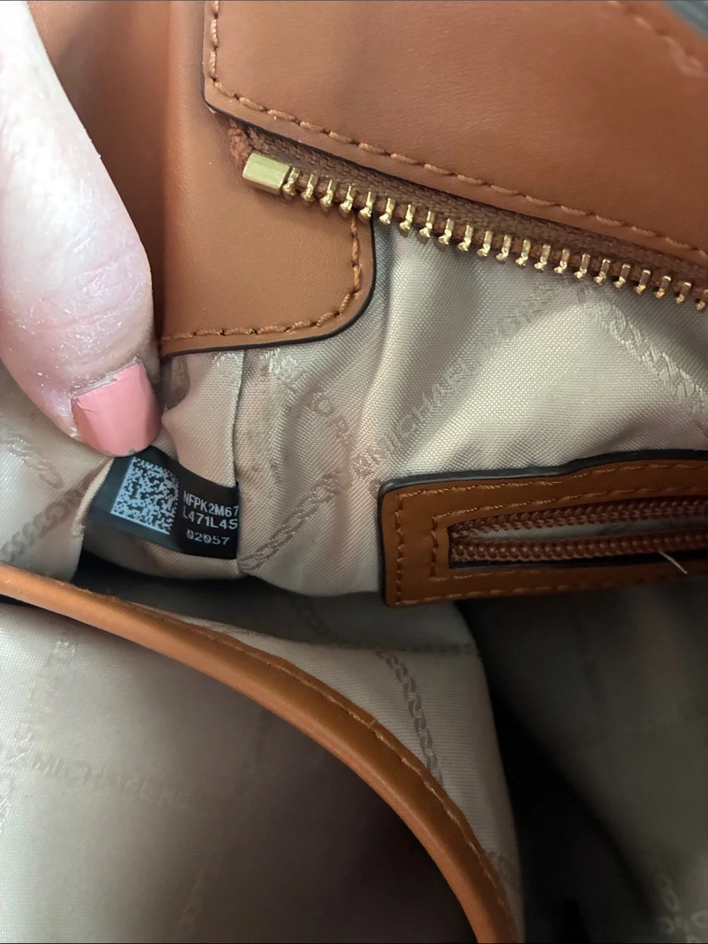 Michael Kors Brown Signature crossbody Bag with Brown Trim